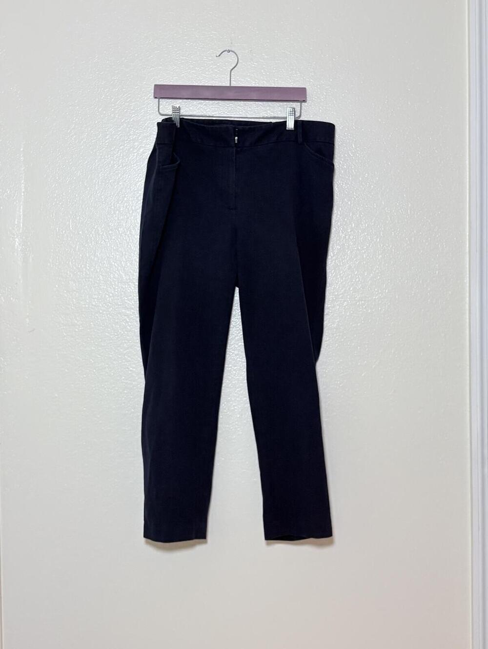 Talbots Hampshire Straight Leg Pants Navy Blue Size 16W